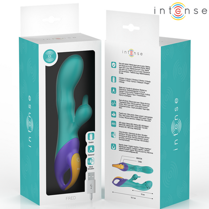 Comprar INTENSE Fred Vibrador Rabbit Azul – Estimulador Dual Con Diseño Ergonómico Para Placer Completo-Noxtic