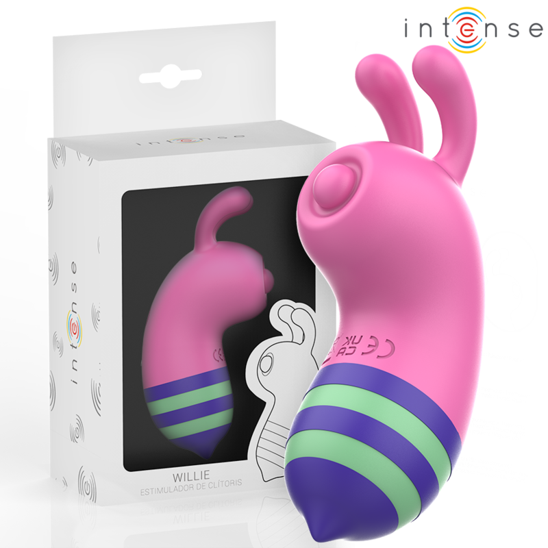 Stimolatore INTENSE Willie Pink Green Bee – Design affascinante per il piacere sensoriale