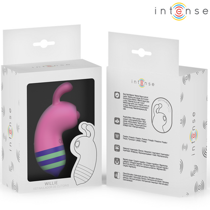 Stimolatore INTENSE Willie Pink Green Bee – Design affascinante per il piacere sensoriale
