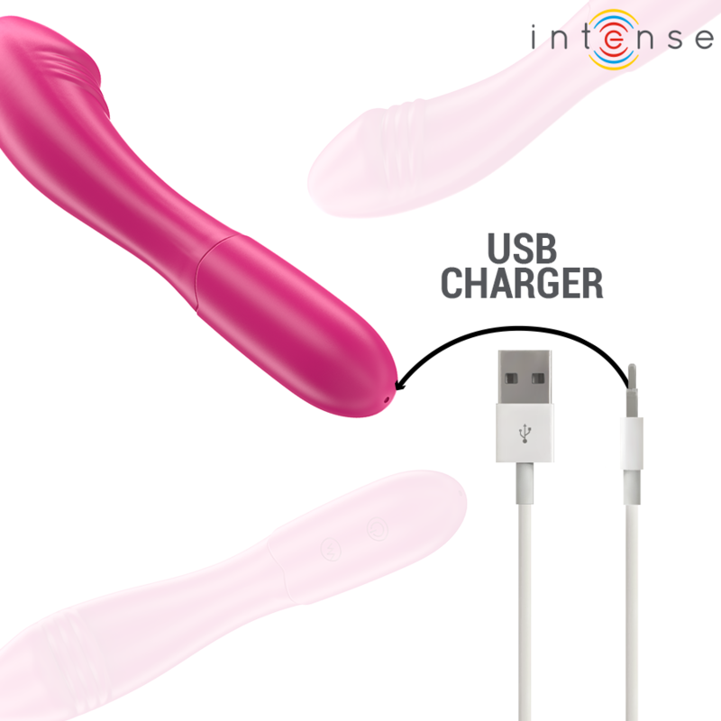 Vibratore Belinda Pink Intense - 19 cm flessibile con 10 modalità di vibrazione