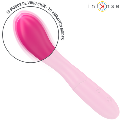 Vibratore Lisette Pink INTENSE – Flessibile con 10 modalità di vibrazione per un piacere personalizzato