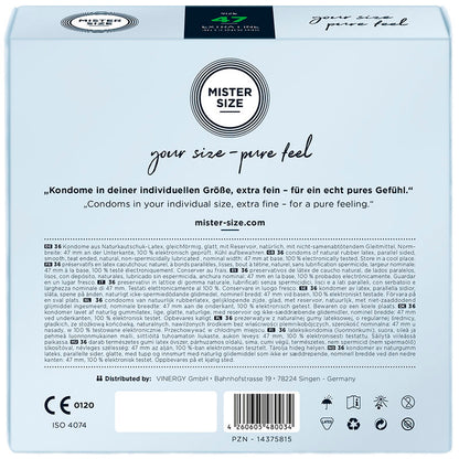 Comprar MISTER SIZE Preservativos Talla XS 47 Mm – Ajuste Perfecto Para Mayor Comodidad-PRESERVATIVOS-Noxtic