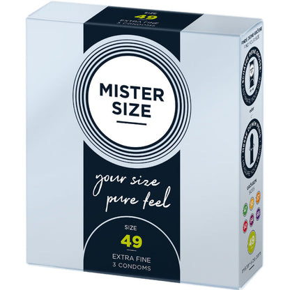 MISTER SIZE - CONDOMS SIZE S 49 MM (3 UNITS)
