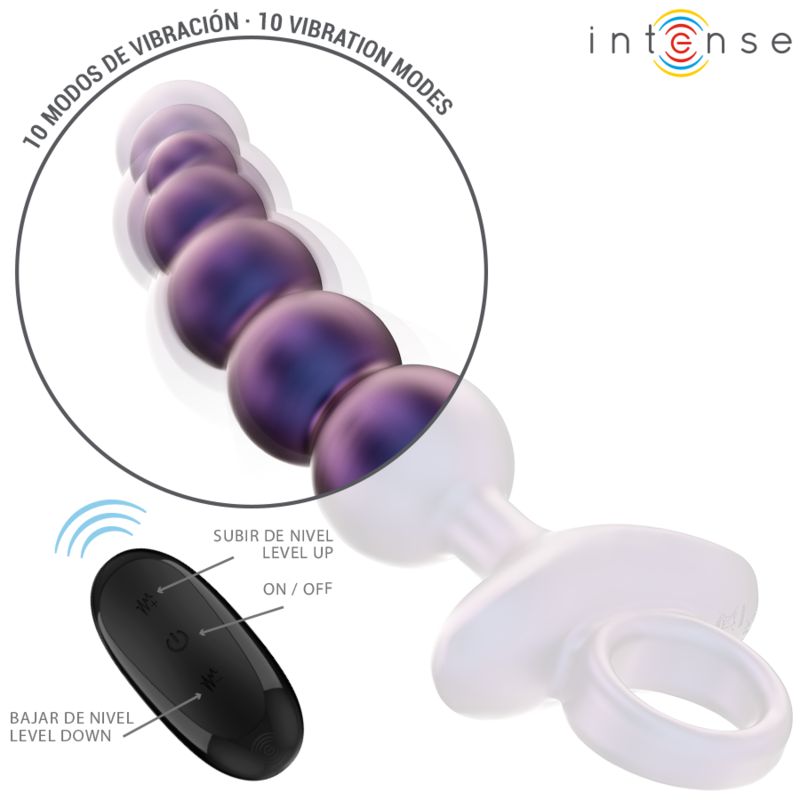 Plug anale vibrante INTENSE TITO Modello 3 – Telecomando per un'esperienza sensoriale unica
