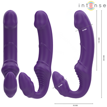 INTENSE - JILL DOUBLE VIBRATOR 20 CM VIOLET REMOTE CONTROL