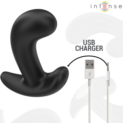 INTENSE Chandler Plug Anal Negro – Plug Con 10 Vibraciones Y Control Remoto Para Placer Personalizado