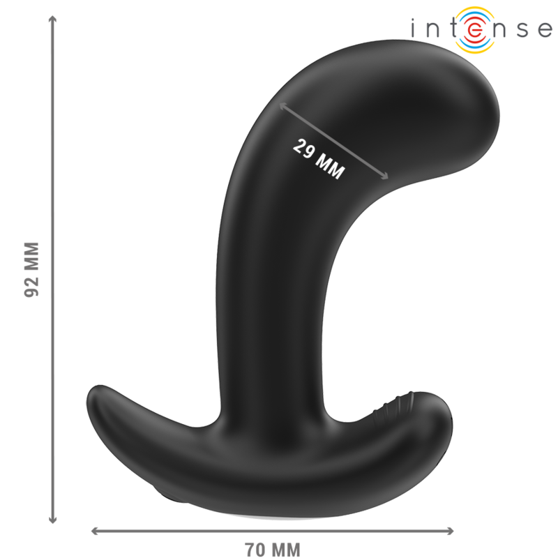 INTENSE Chandler Plug Anal Negro – Plug Con 10 Vibraciones Y Control Remoto Para Placer Personalizado