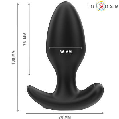 Intense Joey Plug Anal Negro – Plug Con 10 Modos De Vibración Y Control Remoto