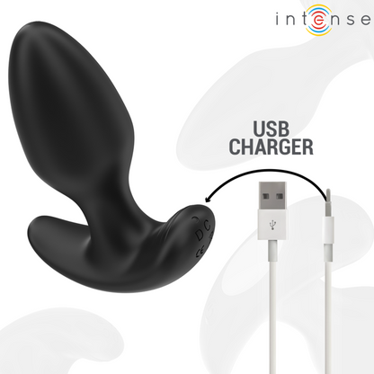 Intense Joey Plug Anal Negro – Plug Con 10 Modos De Vibración Y Control Remoto