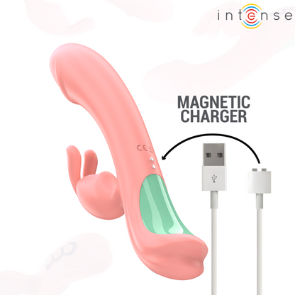 Vibratore INTENSE Rachel Pink Rabbit – Design elegante con 5 modalità di vibrazione