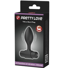 PRETTY LOVE - VIBRA BUTT PLUG ANAL 10 VIBRACIONES NEGRO