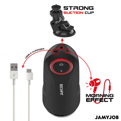 JAMYJOB Gravity Masturbador Automático – Dispositivo Innovador Con 5 Modos De Estimulación