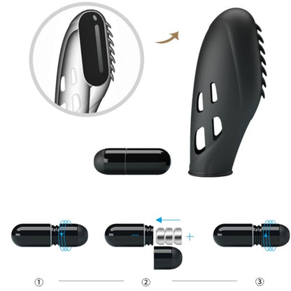 Pretty Love Gilo Vibratore da dito nero – Design ergonomico per un'esperienza sensoriale unica