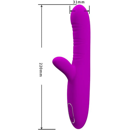 PRETTY LOVE - ANGELIQUE MULTIFUNCTION VIBRATOR + PURPLE CLITORIS STIMULATOR