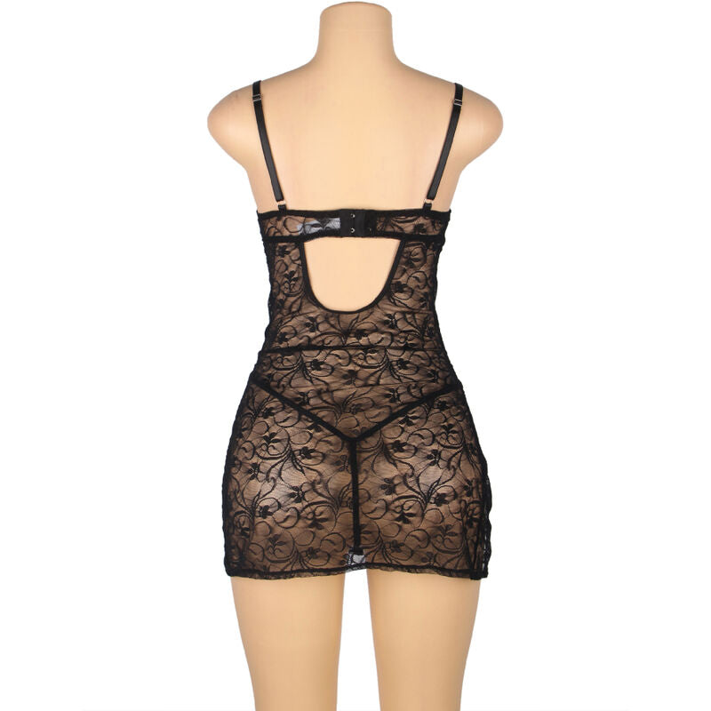 Comprar SUBBLIME Babydoll De Encaje Negro – Diseño Elegante Con Tirantes Ajustables Para Máxima Comodidad-Noxtic
