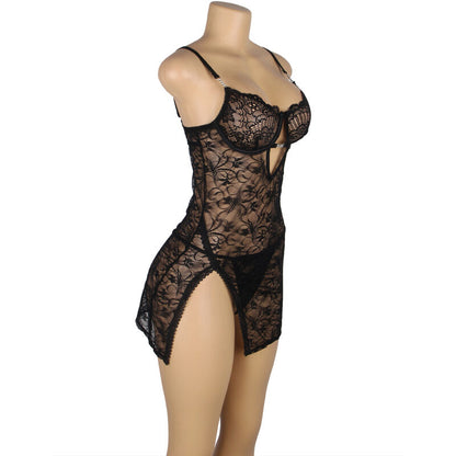 Comprar SUBBLIME Babydoll De Encaje Negro – Diseño Elegante Con Tirantes Ajustables Para Máxima Comodidad-Noxtic