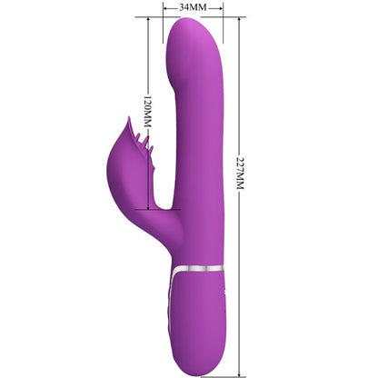 Pretty Love Vibrador Multifunción 4 En 1 Morado – Diseño Ergonómico Con Funciones Avanzadas
