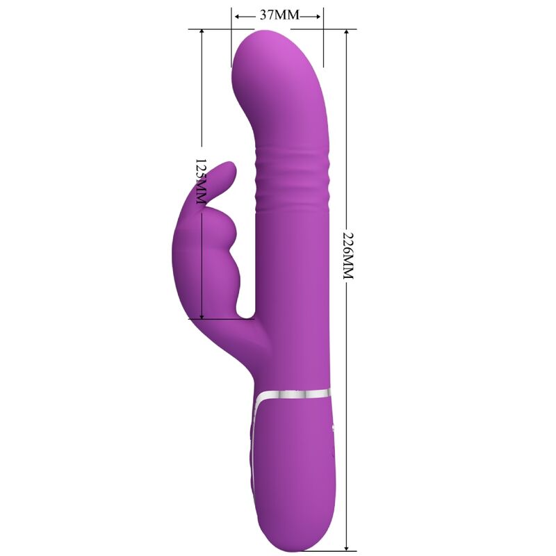 Pretty Love Coale Vibrador Rabbit Multifunción 4 En 1 – Vibrador Recargable De Silicona Médica Para Placer Personal