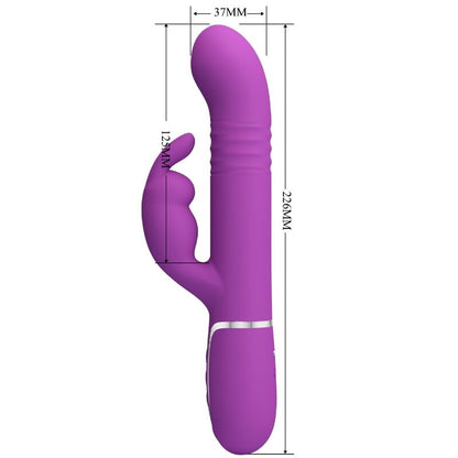 Pretty Love Coale Vibrador Rabbit Multifunción 4 En 1 – Vibrador Recargable De Silicona Médica Para Placer Personal