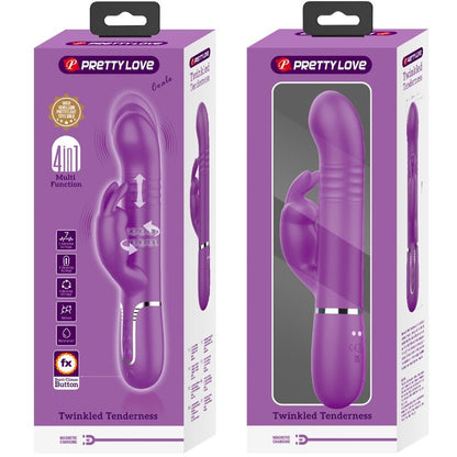 Pretty Love Coale Vibrador Rabbit Multifunción 4 En 1 – Vibrador Recargable De Silicona Médica Para Placer Personal