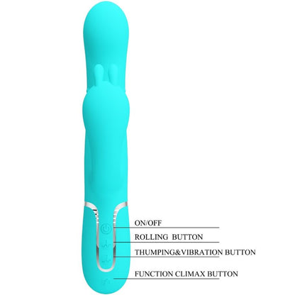 Comprar Pretty Love Cammy Triple Vibrador Rabbit 4 En 1 Azul – Juguete Ergonómico Con Tecnología Avanzada-Noxtic
