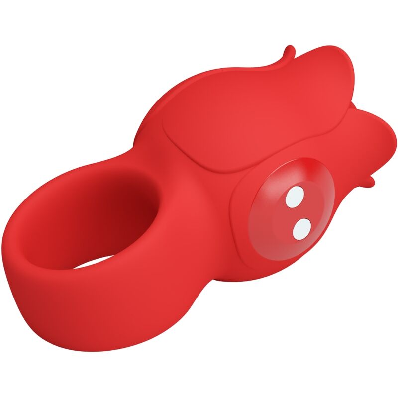 PRETTY LOVE - JAE ROSE-SHAPED FINGER VIBRATOR 10 VIBRATIONS RED