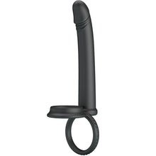 PRETTY LOVE - MOSES DOUBLE COCK RING FOR DONLE PENETRATION BLACK