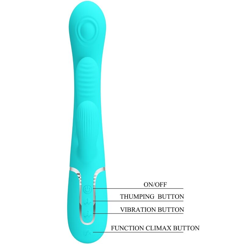 PRETTY LOVE Shania Triple Rabbit Vibrator – Versatilità con 7 impostazioni di vibrazione