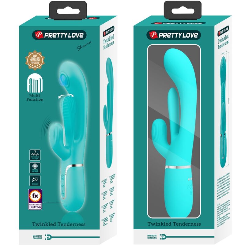 PRETTY LOVE Shania Triple Rabbit Vibrator – Versatilità con 7 impostazioni di vibrazione