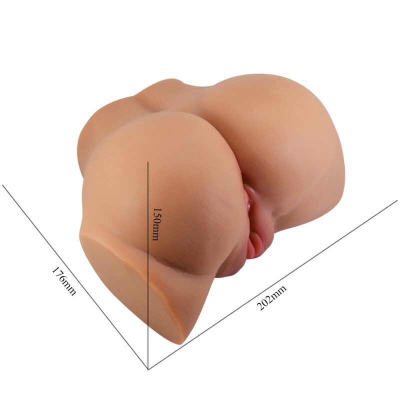 CRAZY BULL - EMILIA REAR VIBRATOR WITH REALISTIC NATURAL VAGINA AND ANUS REMOTE CONTROL