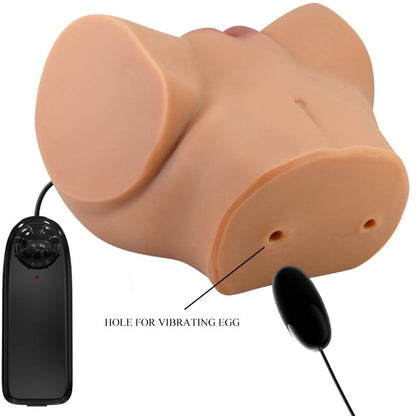 CRAZY BULL - EMILIA REAR VIBRATOR WITH REALISTIC NATURAL VAGINA AND ANUS REMOTE CONTROL