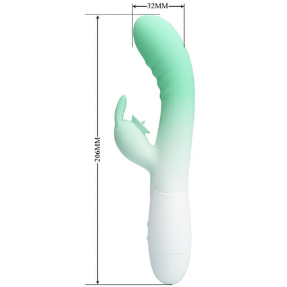 Pretty Love Cerberus Vibrador Rabbit Verde – Diseño Elegante Con 30 Funciones De Vibración