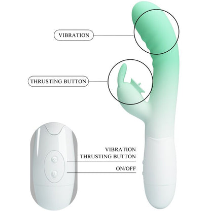 Pretty Love Cerberus Vibrador Rabbit Verde – Diseño Elegante Con 30 Funciones De Vibración