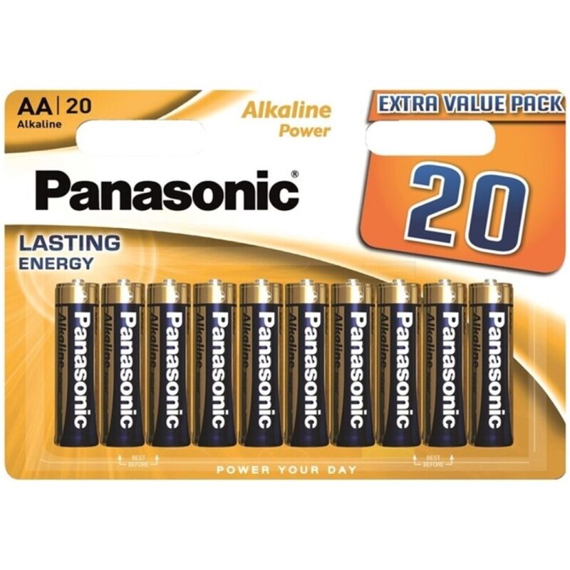 PANASONIC - BRONZE PILA ALCALINA AA LR6 BLISTER*20-PANASONIC-Noxtic