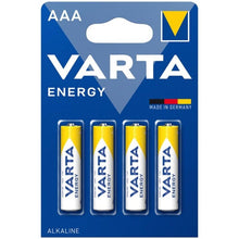 VARTA - ENERGY BATTERIA ALCALINE AAA LR03 BLISTER*4