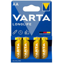 VARTA - BATTERIA ALCALINE LONGLIFE AA LR6 BLISTER*4