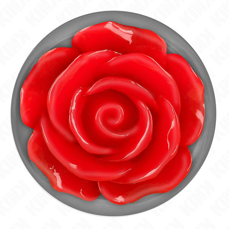 Plug anale KINK Red Rose taglia L – Design elegantemente decorato per un'esplorazione sicura