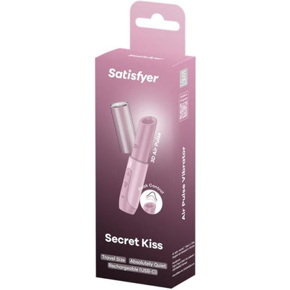 Satisfyer Secret Kiss Stimolatore Clitorideo Rosa – Mini Massaggiatore Ricaricabile con Effetto Silenzioso