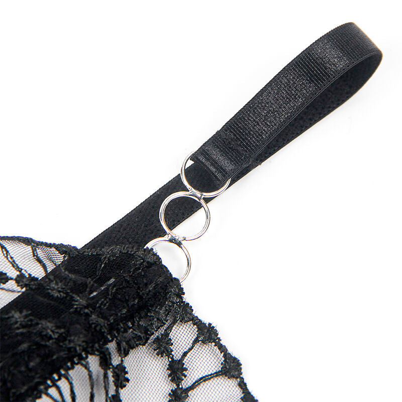 SUBBLIME Body in pizzo nero traforato L/XL – Design elegante e comfort sensuale