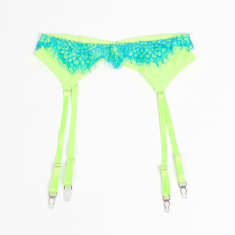 SUBBLIME Reggiseno in pizzo verde e blu S/M – Eleganza contemporanea per il comfort quotidiano