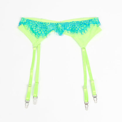 SUBBLIME Reggiseno in pizzo verde e blu L/XL – Design sofisticato che mette in risalto il tuo stile e la tua eleganza