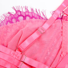 SUBBLIME Reggiseno in pizzo rosa e viola – Lingerie elegante dal design sensuale e confortevole