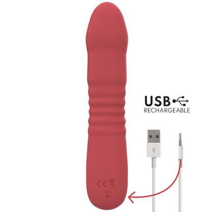 INTENSE Juni Up &amp; Down Rosso – Vibratore con 10 modalità di vibrazione per un piacere personalizzato