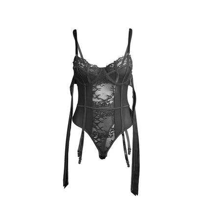 SUBBLIME Body in pizzo nero con fiocchi: design elegante che valorizza la tua silhouette