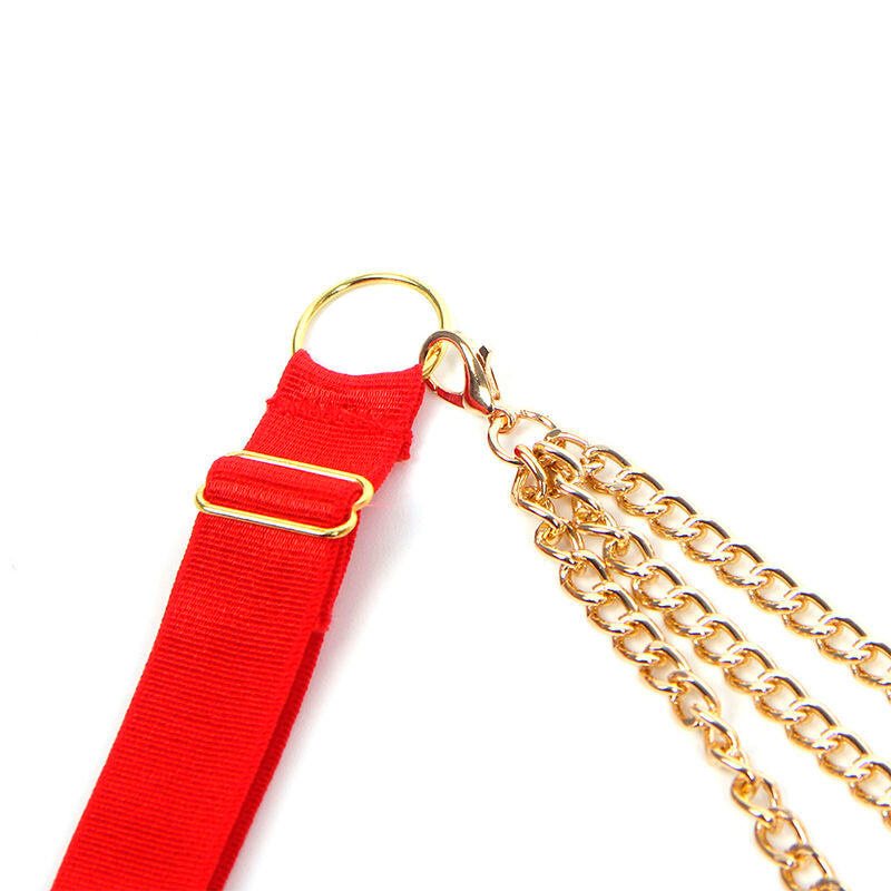 Set reggiseno a catena con cuore in rete rossa SUBBLIME – Lingerie chic per comfort e stile sensuale