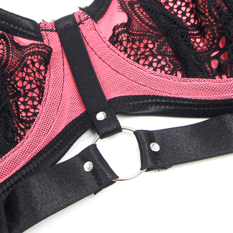 SUBBLIME Reggiseno con Cerniera in Rete Rosa L/XL – Eleganza e Comfort nella Lingerie Moderna