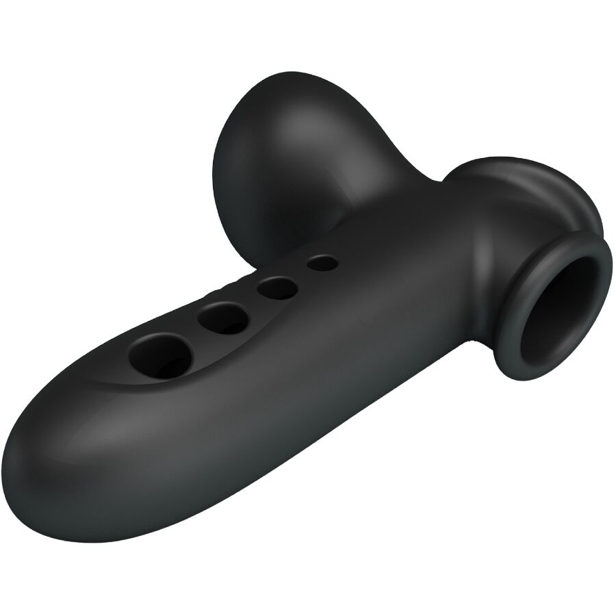 PRETTY LOVE Crane Funda Para Pene Con Airbag Negro – Aumento De Grosor Para Experiencias Sensuales Intensas