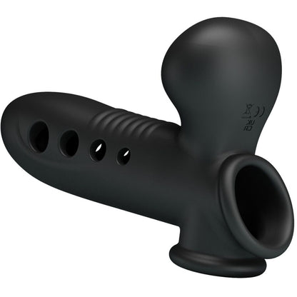PRETTY LOVE Crane Funda Para Pene Con Airbag Negro – Aumento De Grosor Para Experiencias Sensuales Intensas