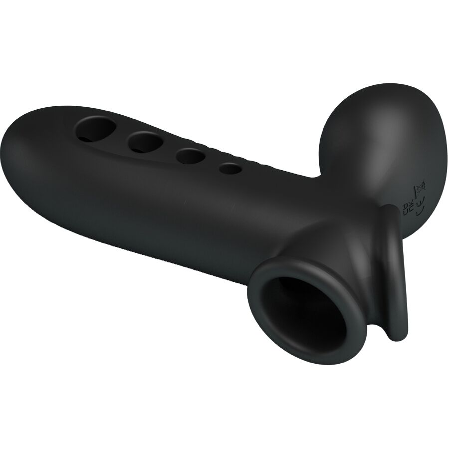 PRETTY LOVE Crane Funda Para Pene Con Airbag Negro – Aumento De Grosor Para Experiencias Sensuales Intensas