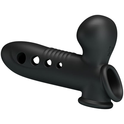 PRETTY LOVE Crane Funda Para Pene Con Airbag Negro – Aumento De Grosor Para Experiencias Sensuales Intensas
